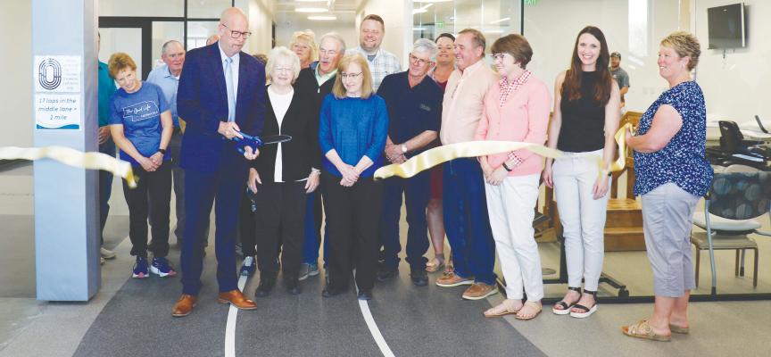 HOWARD COUNTY MEDICAL CENTER CEO Arlan Johnson was joined by members of the medical center’s board of directors, providers, employees, and local officials during last Thursday’s ribbon cutting for the facility’s new Wellness Center. Photos by Michael Rother