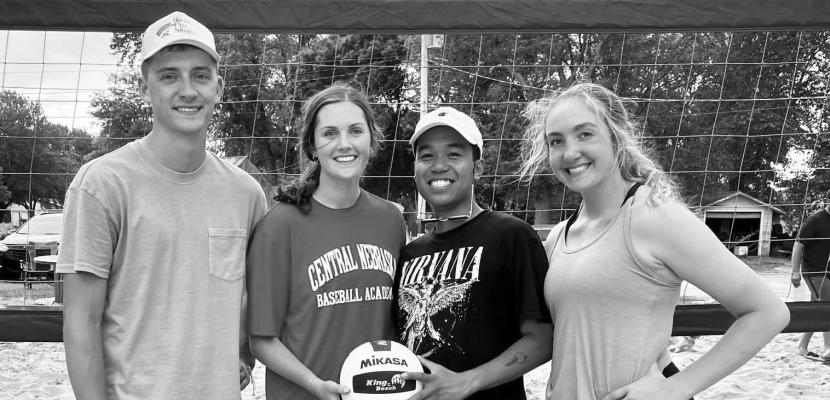 COLBY’S PALS took home the title at the Wolbach Sand Volleyball Tournament last month. Team members included Justin Hiser, Colby Grossart, Graeme Cuizon, and Cecilia Beahm. Courtesy Photo