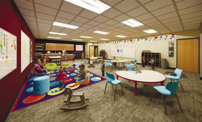 A NEW PRESCHOOL AREA is among the many changes and additions proposed to Centura Public Schools should the bond issue on the May 12th primary ballot be approved by district stakeholders. Courtesy Photo