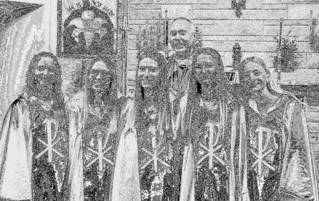 CHRIST LUTHERAN CHURCH in St. Paul recently celebrated confirmation. Pictured above are Katelyn Usasz, Brooklynne Knapp, Avery Knapp, Pastor John Doolittle, Kyndel Sack, and Johannah Nilson. These five students confirmed their faith on April 21, 2024. Courtesy Photo