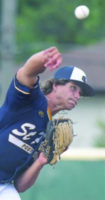 ASHTON MEINECKE got the starting pitching nod last Thursday for the St. Paul Seniors. Photo by Michael Happ
