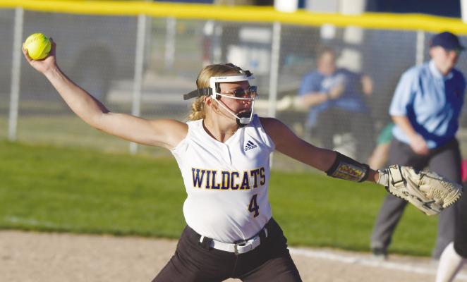 CHARLEE WEGNER pitched ten complete innings and allowed no earned runs on seven hits and eleven strikeouts during last week’s game against Hastings St. Cecilia. Photos by Michael Happ