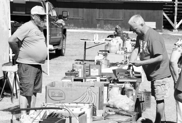 THERE WAS NO SHORTAGE OF UNIQUE ITEMS for sale at the vendor stalls at the Howard County Fairgrounds last week. Numerous vendors set up shop at St. Paul’s multi-vendor location north of town for the twenty-first iteration of Junk Jaunt. Photo by Michael Rother