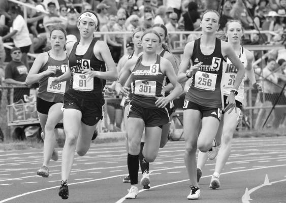ST. PAUL’S Kamden Sack participated in a pair of races at last week’s NSAA Class B State Track and Field Championships. Sack ran the second leg in the girls’ 4x800-meter relay and then, on Thursday, competed in the 800-meter run. (Michael Happ)