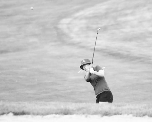 ST. PAUL’S MAKENZIE SHREVE shot a 120 at the Kearney Catholic Stars’ annual invite last week at Meadowlark Hills in Kearney. Weather was a factor in St. Paul’s second meet of the year. Photo by Jordan Coslor