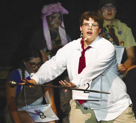 JOSEF KASLON played William Barfee, the bee’s winner, in St. Paul High School’s production of The 25th Annual Putnam County Spelling Bee last Friday.