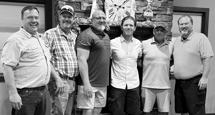 SIX MEMBERS of the St. Paul High School Class of 1994 gathered during GCA Days to share a meal and good conversation together at Miletta Vista Winery on Friday, July 12th, in honor of their thirtieth reunion. Those present included Adrian Anderson, Ryan Hall, Clinton Geiger, Jon Boehle, Reed Anderson, and Matt Stepanek. Courtesy Photo