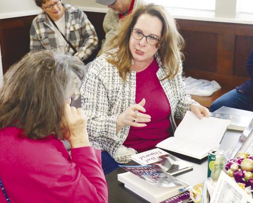 COTESFIELD NATIVE Diane Simard held a book signing at The Resting Place in Elba on Saturday. In addition to being an author, Simard is also an advocate and breast cancer survivor. Photo by Michael Rother