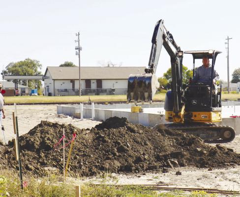 WORK CONTINUES on the site of St. Paul’s new fire station at the corner of Fourth and Kendall Streets. Photo by Michael Rother