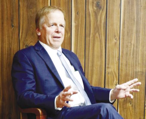 NEBRASKA STATE TREASURER TOM BRIESE spoke about his accomplishments during his short time in the state treasurer’s office during an interview last week. Photo by Michael Rother