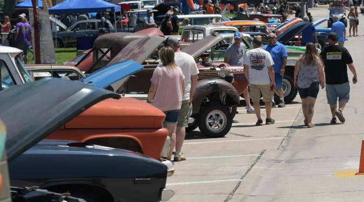 CROWDS flooded Indian Street and much of the St. Paul City Park on Saturday afternoon for the Royal Coachmen Car Club’s annual GCA Days Car Show. Over 400 cars were entered into this year’s show. (Michael Happ)