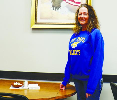 CLUB MANAGER MELISSA HOBBS is pictured inside the Legion Club on Second Street in St. Paul. Photos by Michael Rother
