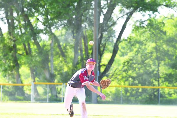 DANNEBROG-CAIRO-BOELUS’S Tyus Francl worked the mound for four innings during last week’s game. (Jordan Coslor)
