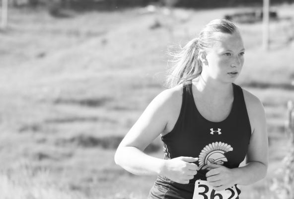 LONNA PATRICK was the sole female runner to represent the Centurions on the course at Miletta Vista Winery last week during the St. Paul Invite. Photos by Michael Happ