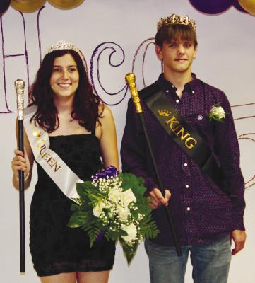 ELBA HIGH SCHOOL crowned its 2025 homecoming king and queen on Friday night during a special coronation ceremony at the Elba Community Center. This year’s queen is Marissa Usasz and the king is Quentin Doncheske. Courtesy Photo