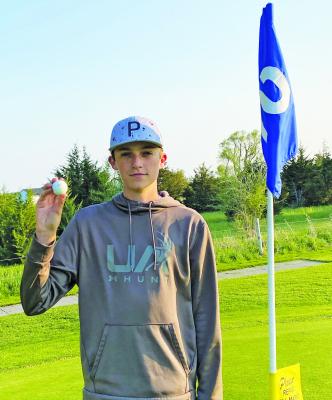 ST. PAUL’S MADDOX QUINN hit a hole-in-one at the St. Paul Country Club last Friday evening. Quinn, who is fifteen, landed the ace on the second hole. (Courtesy Photo)