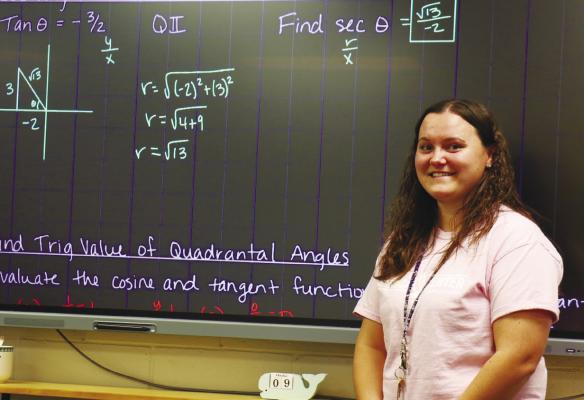 CORA MENKE recently joined the staff of St. Paul Public Schools as the new high school math teacher this academic year, teaching Algebra I and trigonometry. Photo by Michael Rother