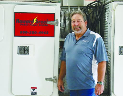 LEE OBERMEIER retired from Howard Greeley Rural Public Power District after almost thirty-five years of service. Photos by Michael Rother