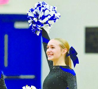 ST. PAUL’S Jillian Wells was all smiles during the St. Paul High School Dance Team’s halftime performance last Tuesday night.