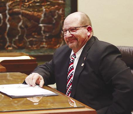 NEBRASKA STATE SENATOR DAN MCKEON is pictured introducing LB472 to the Government, Military and Veterans Affairs Committee on February 12th in Lincoln. Courtesy Photo