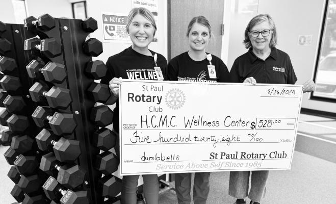 THE ST. PAUL ROTARY has donated to many local, national, and worldwide causes throughout its thirty-nine years. This past summer, the Rotary donated approximately $1,500 to the City of St. Paul so they could cover the cost of children and family passes to the St. Paul Water Park and to cover the cost of children who would like to participate in city activities. These funds were intended to assist any families who could not afford those summer activities for their children and were part of a $2,000 grant pro