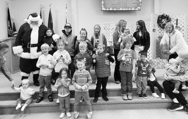THE VILLAGE OF BOELUS held its annual Christmas party on December 7th. Among the many festivities that studded the event in southern Howard County were a visit from Santa Claus, kids’ crafts, door prizes, and bingo held by the American Legion. Courtesy Photo