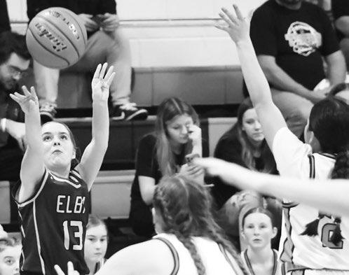 ELBA junior Chelski McKoski puts up a shot during the Bluejays’ game against Palmer last Thursday night. The Bluejays beat the Tigers 41-32. Photos by Jordan Coslor