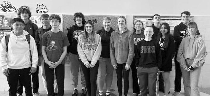 ST. PAUL STUDENTS that attended the LouPlatte Conference Art Competition, pictured above, include (back row): Joel Shafer, Brecken Kavan, Drew Becker, Elizabeth Hervert, Lillian Sazama, Takoma Priest, and Isaac Hagen; (front row): Josiah Lopez, Abraham Gawrych, Gracyn Rubesh, Gracie Mudloff, Kheegenn Behrens, Emily Gonzalez, and Taylee Priest; (not pictured): Talyr Paxton and Tristan Thomas. Courtesy Photo