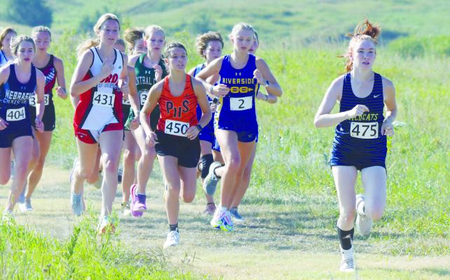 KASSIDY HYMER pulls away from the pack at the start of last Thursday’s race at Miletta Vista Winery north of St. Paul. Hymer finished the meet sitting in twenty-second. Photos by Michael Happ