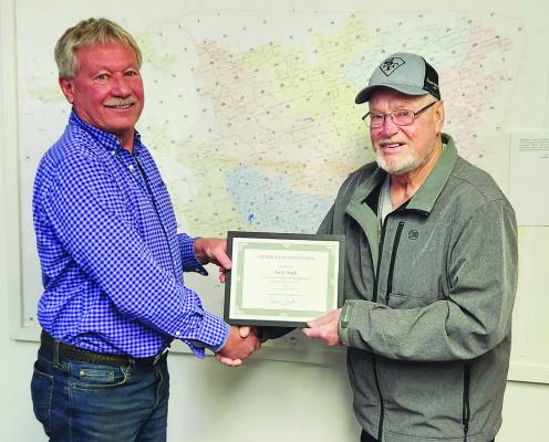 Sack Honored for Service to Farwell Irrigation District