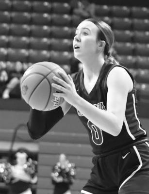 KAILEY COGHLAN squares up for a shot during the first half of last week’s quarterfinal game.