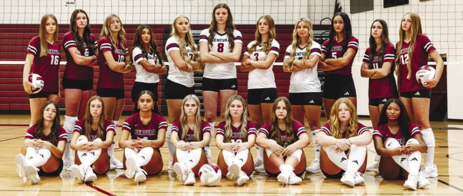 CENTURA VOLLEYBALL: Members of the Centura volleyball team include (back row): Paisley Hayes, Emmarie Lutz, Kelly Fanta, Ashlyn Viera, Claire Knuth, Kennedy Davis, Ella Francl, Gracie Willis, Taya Taukiuvea, Madeline Evans, and Allie Becker; (front row): Sloane Swanson, Adalyn Bierhaus, Belle Taukiuvea, Maddi Hadenfeldt, Keirsyn Beasely, Alivia Morris, Marissa Janda, and Jianna Fanta. Courtesy Photo