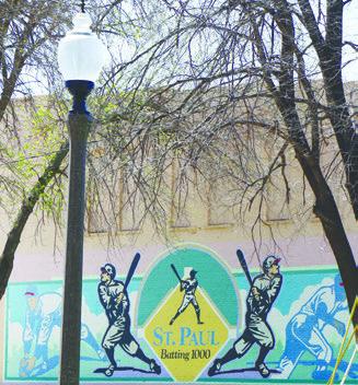 TEN NEW LIGHT POLES are being installed in the St. Paul City Park this year as a part of the City of St. Paul’s ongoing park improvement project. Photo by Michael Rother