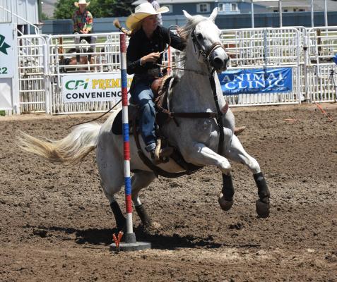 ST. PAUL’S RYLEE NALL-SILLIVAN had the chance to cut her teeth at the Nebraska High School Rodeo Association’s (NHSRA) state finals earlier in Hastings in June. The 2021-2022 freshman competed in barrel racing, breakaway roping, and pole bending at the high school level this year. (Steve Moseley)