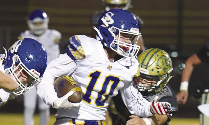 JORDAN WILSON was one of several Wildcats who had touches during Friday night’s game between St. Paul and Central City. Photos by Michael Happ
