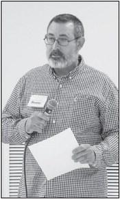 PAUL DEAVER was one of the two candidates for Greeley County Sheriff to participate in last week’s candidate forum in Wolbach.