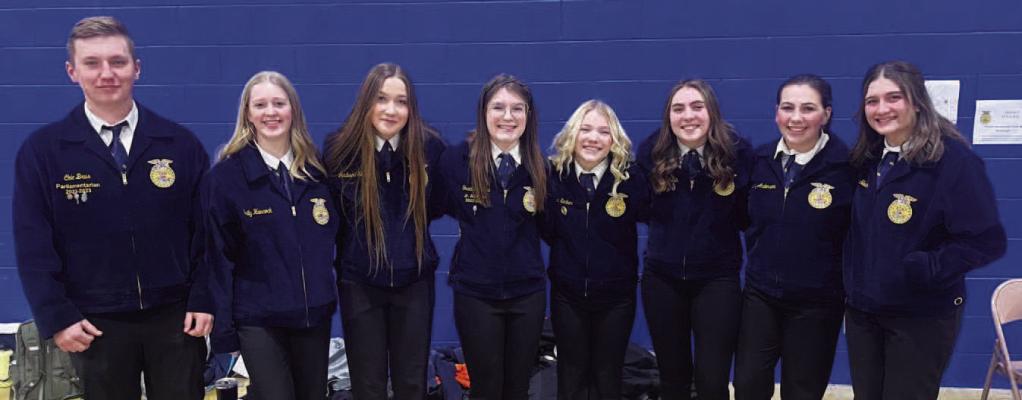 SPEAKERS at last month’s LEDs included Cole Brus, Emily Hancock, Madison Shafer, Gracie Ackles, Aliyah Eacker, Gracyn Rubesh, Audrey Anderson, and Lauren Sladek. (Courtesy Photos)
