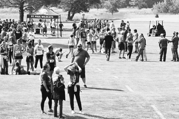 A LARGE CROWD OF FANS AND SUPPORTERS