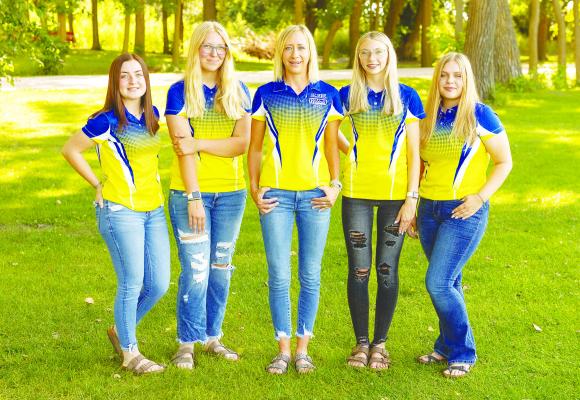 ST. PAUL GIRLS GOLF: Members of the 2024 St. Paul High School golf team include Katelynn Albers, MaKenzie Shreve, Coach Ashley Lynch, Vanessa Ritter, Addi Brown. Photo courtesy of Misty Evers Photography