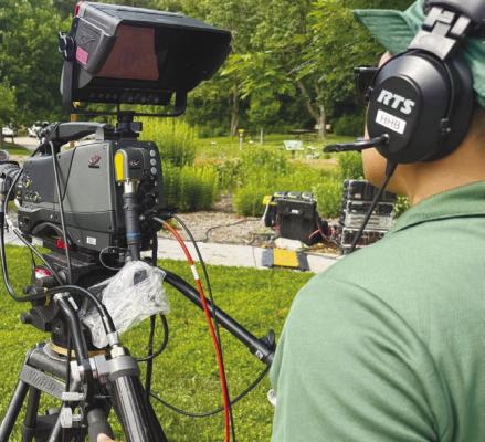 A CAMERAMAN from Nebraska Public Media filmed the Bowder family for around four hours for their upcoming segment on Nebraska Public Media’s Backyard Farmer program. Courtesy Photos