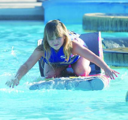 REGAN SKLENAR battled in Friday’s boat races with her boat, Unicorn Toots.