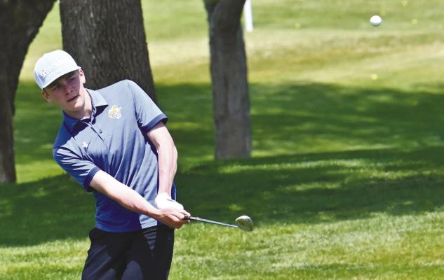 ST. PAUL’S Jackson Wegner shot a seventy-five at the LouPlatte Conference golf meet to place third last week. Photo by Michael Happ