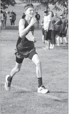 ST. PAUL’S Aidan Lukasiewicz led the Wildcats at the Ravenna Cross Country Invite last Thursday. Photo by Monte Steele