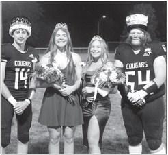 CENTRAL VALLEY crowned its homecoming king, queen, princess, and prince following Friday night’s football game in Wolbach. Members of the royal court include King Dierks Nekoliczak, Queen Alexis Johnson, Princess Raegyn Jarman, and Prince Dylan Beaty. Photo by Michael Rother