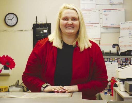 KYLEE MCCLELLAN is the new postal support employee clerk at the United States Postal Service’s Dannebrog post office. McClellan, a native of Palmer, started with the post office in January and says that she has been enjoying her new position. Photos by Michael Happ