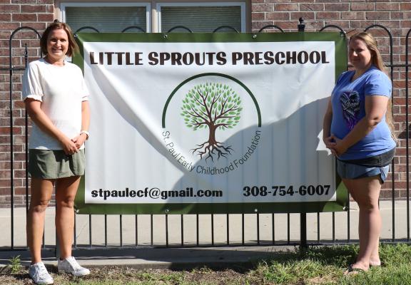 HELPING direct Little Sprouts Preschool this year are lead teacher Nikki Fredrick and paraprofessional Michelle Stenka. The St. Paul preschool, which opens for the fall term on Thursday, will be entering its first full year since opening in the spring. (Michael Rother)