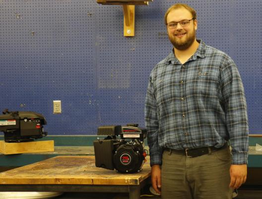 ALEX LINDSAY is in his first year of teaching Skilled and Technical Sciences at St. Paul Public Schools. Lindsay estimated that he had over eleven job offers while in college, but chose to come teach at St. Paul. (Michael Rother)