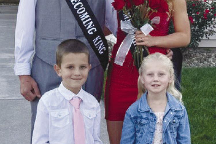 ELBA HIGH SCHOOL crowned its 2026 Homecoming King and Queen on Friday night following the school’s homecoming parade. This year’s king is Ethan Lange, the son of Max Lange and Lacey Lange. The queen is Addison Wysocki, daughter of Brian and Meagan Wysocki. Attendants helping with the coronation were Hollis Polski, son of Jeff and Stacy Polski, and Kenzie Poss, daughter of Michael and Sara Poss. Photos by Michael Happ