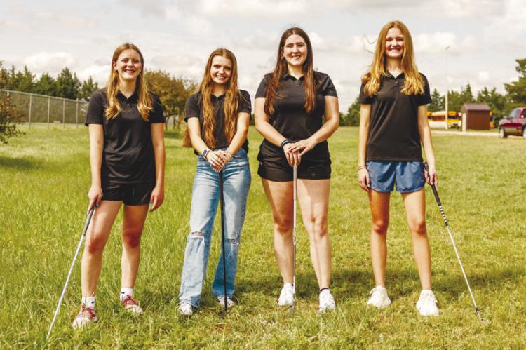 CENTURA GIRLS GOLF: Members of the Centura High School girls golf team include Haedyn Hulme, Kyanna Brand, Dottie Robertson, and Mercy McDonald. Courtesy Photo
