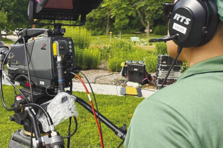 A CAMERAMAN from Nebraska Public Media filmed the Bowder family for around four hours for their upcoming segment on Nebraska Public Media’s Backyard Farmer program. Courtesy Photos